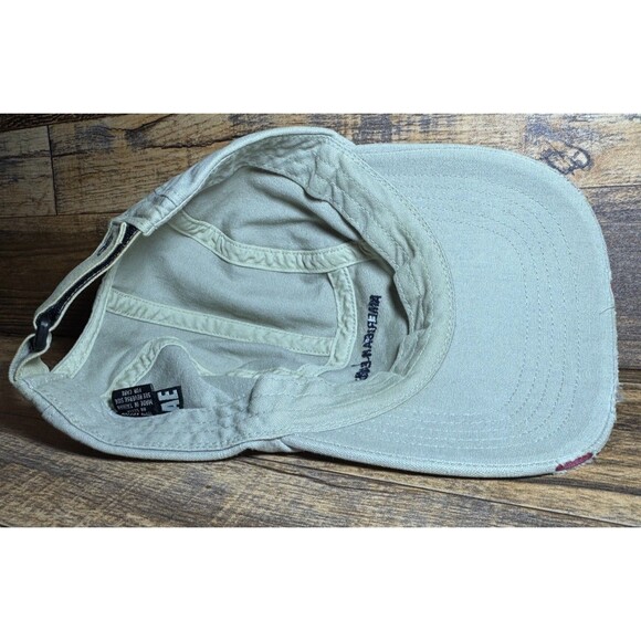 Vintage American Eagle Outfitters Palm Tree‎ Logo Dad Hat Beige Distressed Strap - Picture 7 of 8